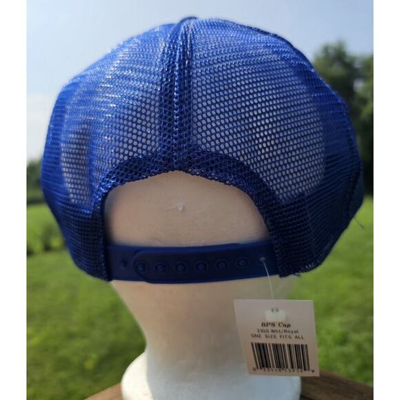 Vintage Bass Pro Shops Hat Classic Logo NWT Blue Mesh Fishing Trucker Deadstock - Picture 4 of 8